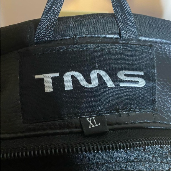 TMS Motorsports zip up Black Motorcyle Jacket Size XL - Picture 7 of 9